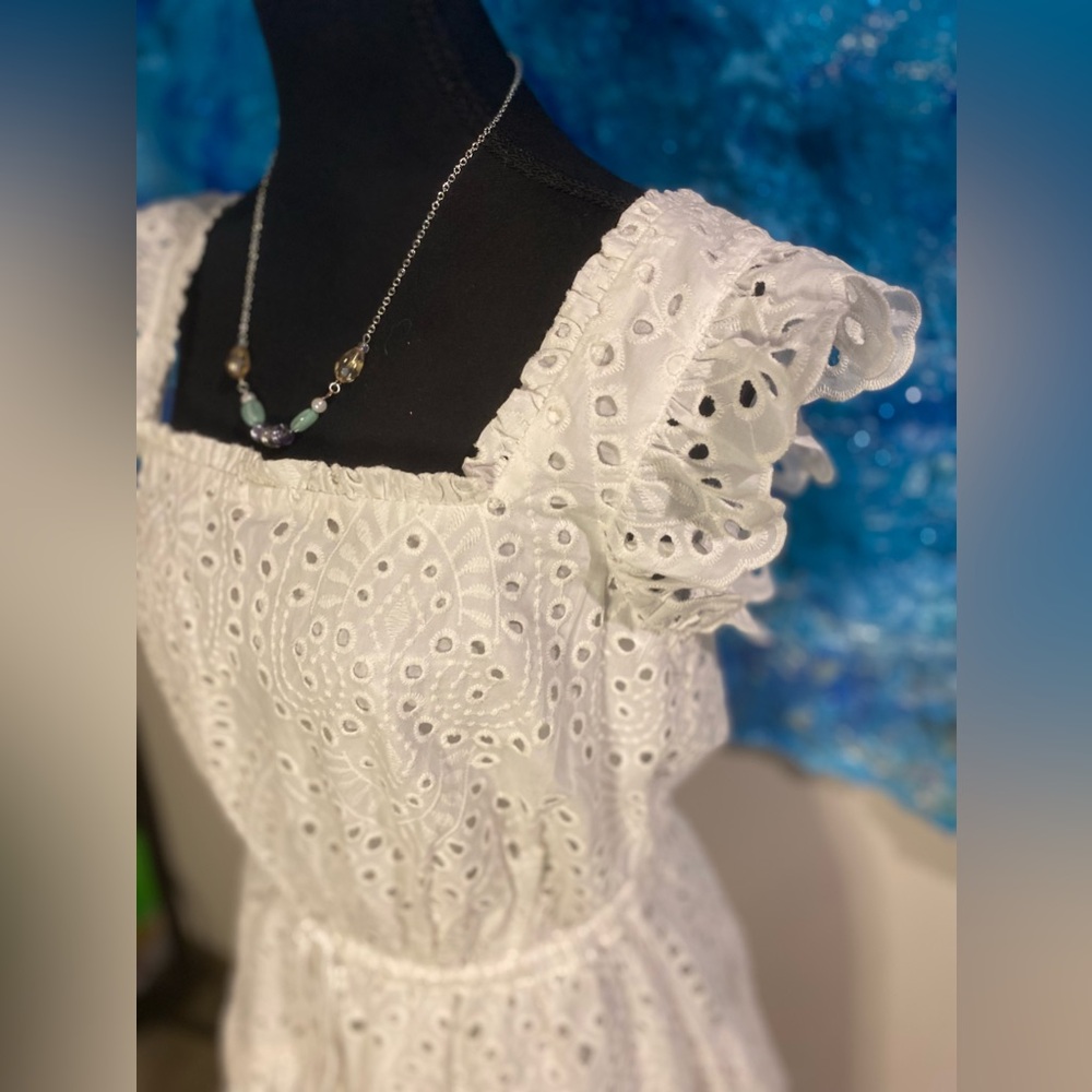 White eyelet dress NWT
